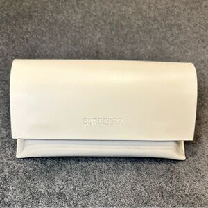 Burberry White Leather Sunglass Case